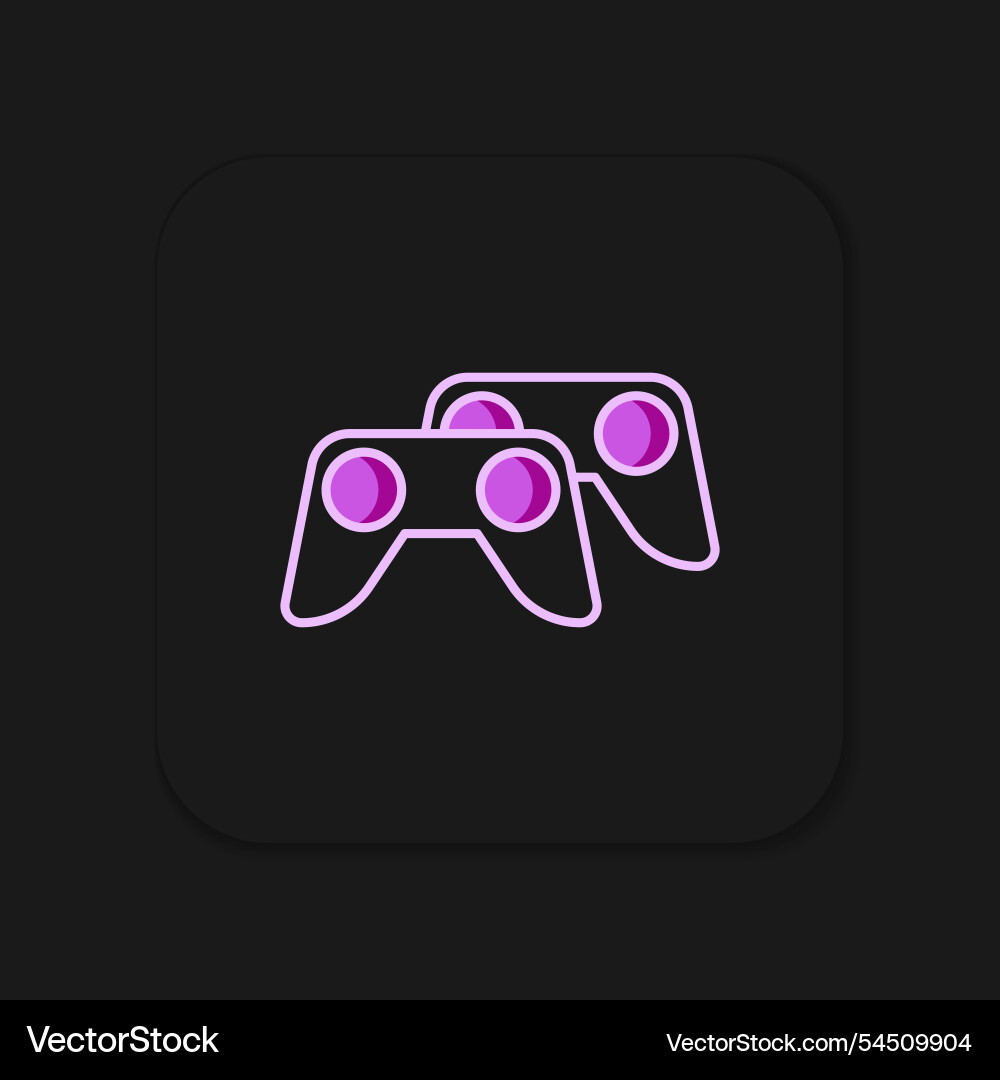 Filled outline game controller or joystick Filled outline game controller or joystick vector image
