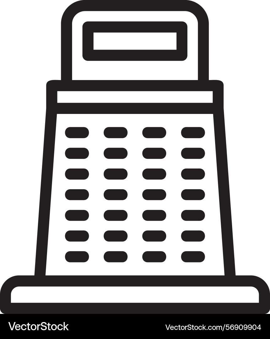 Grater linear style icon design vector image