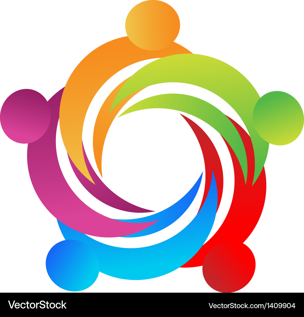People Hugging - Team Connection vector image