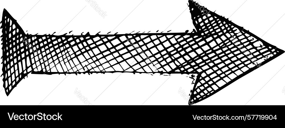 Simple textured right arrow design generative ai vector image