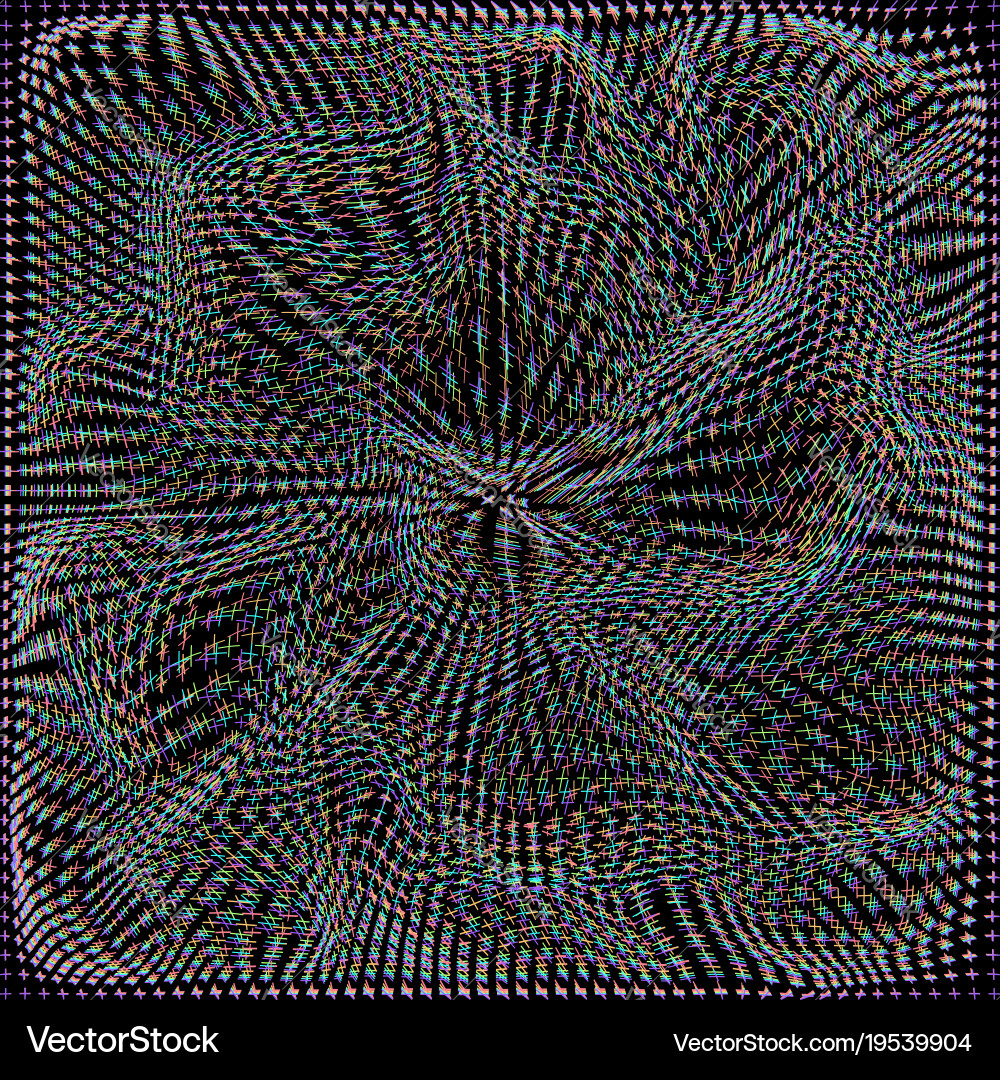 Warped cross parametric surface background vector image