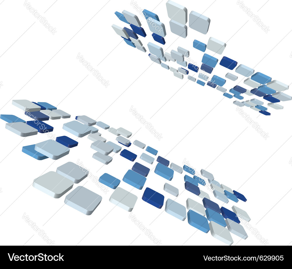 Abstract 3d checked Vector Image
