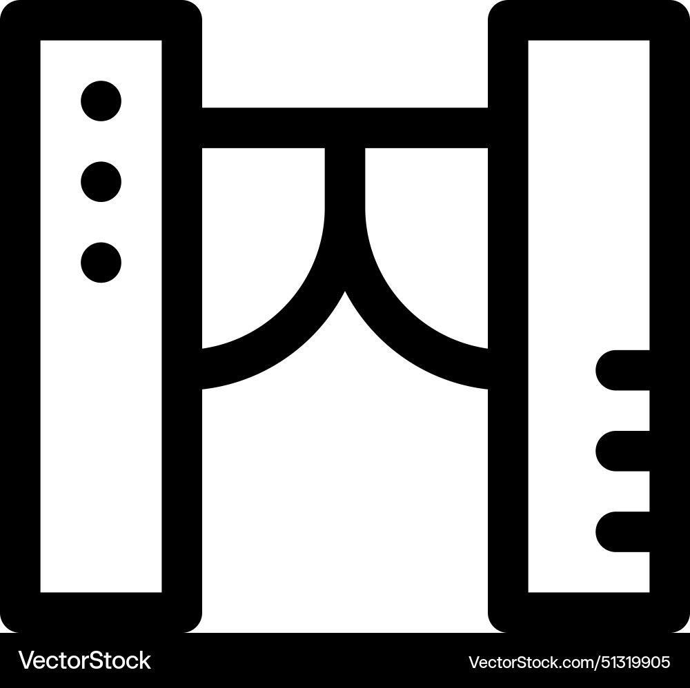 Access control icon thin linear style design Access control icon thin linear style design vector image