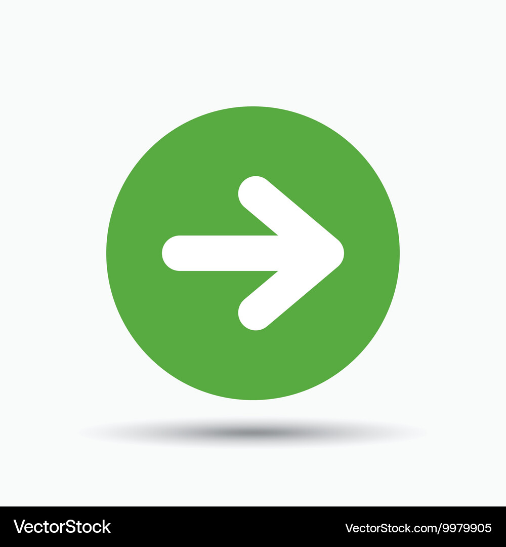 Arrow icon next navigation sign Vector Image