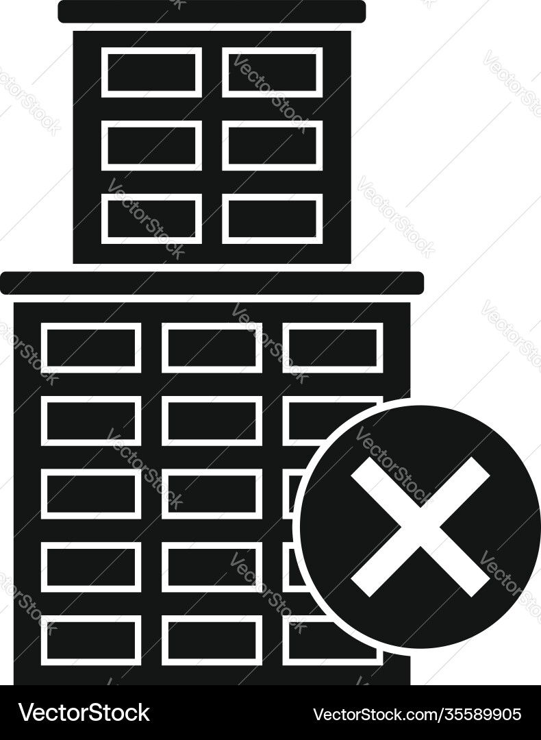 Demolition building icon simple style Demolition building icon simple style Vector Image