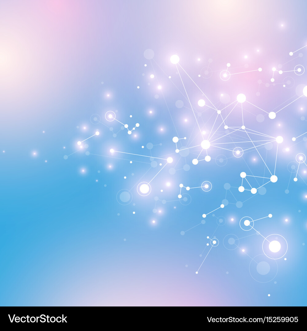 Geometric abstract background with connected line vector image