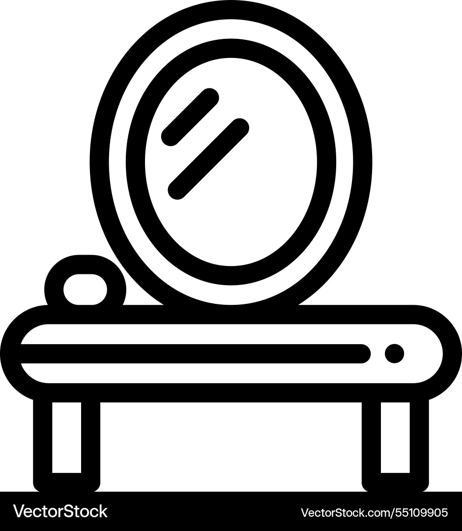 Mirror icon thin linear style design isolated Mirror icon thin linear style design isolated vector image