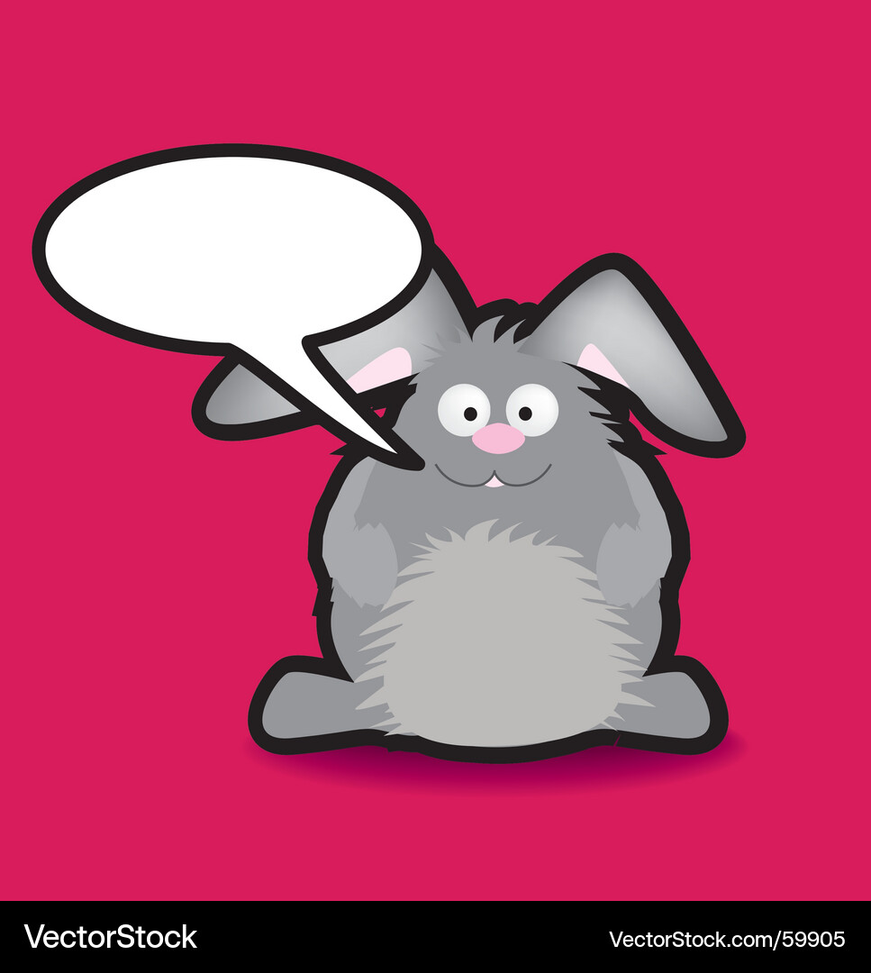 Speech rabbit Vector Image
