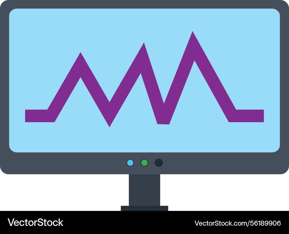 Analytics chart icon image Vector Image
