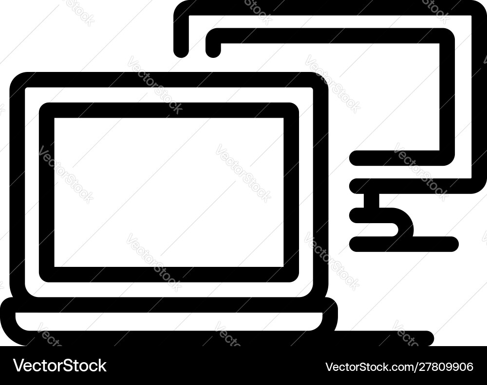 Computer garbage icon outline style Computer garbage icon outline style vector image