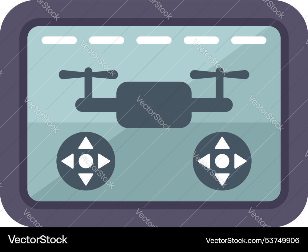 Drone remote control showing interface Drone remote control showing interface vector image