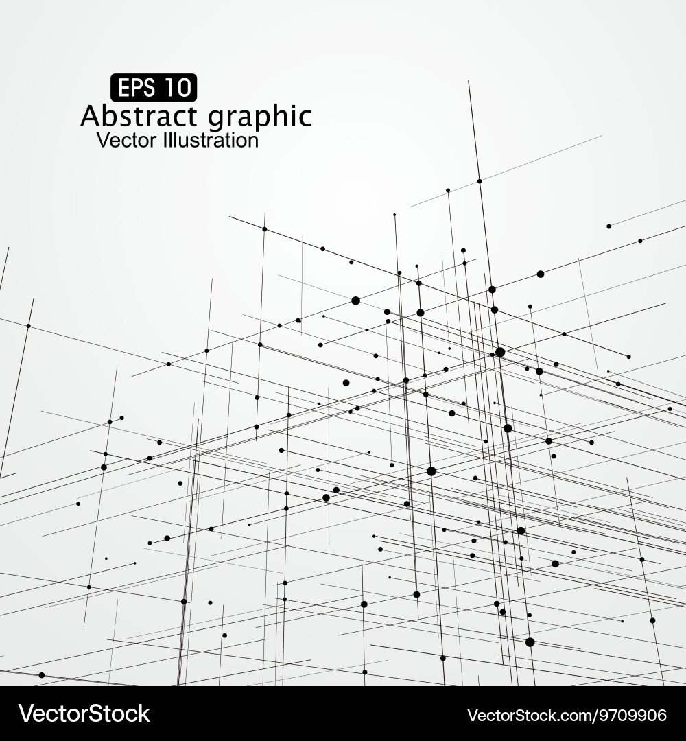 Dynamic Dot and Line Arrangement Vector Image