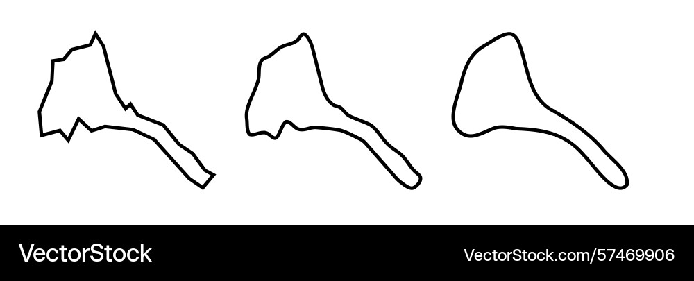 Eritrea country map in three levels Eritrea country map in three levels vector image