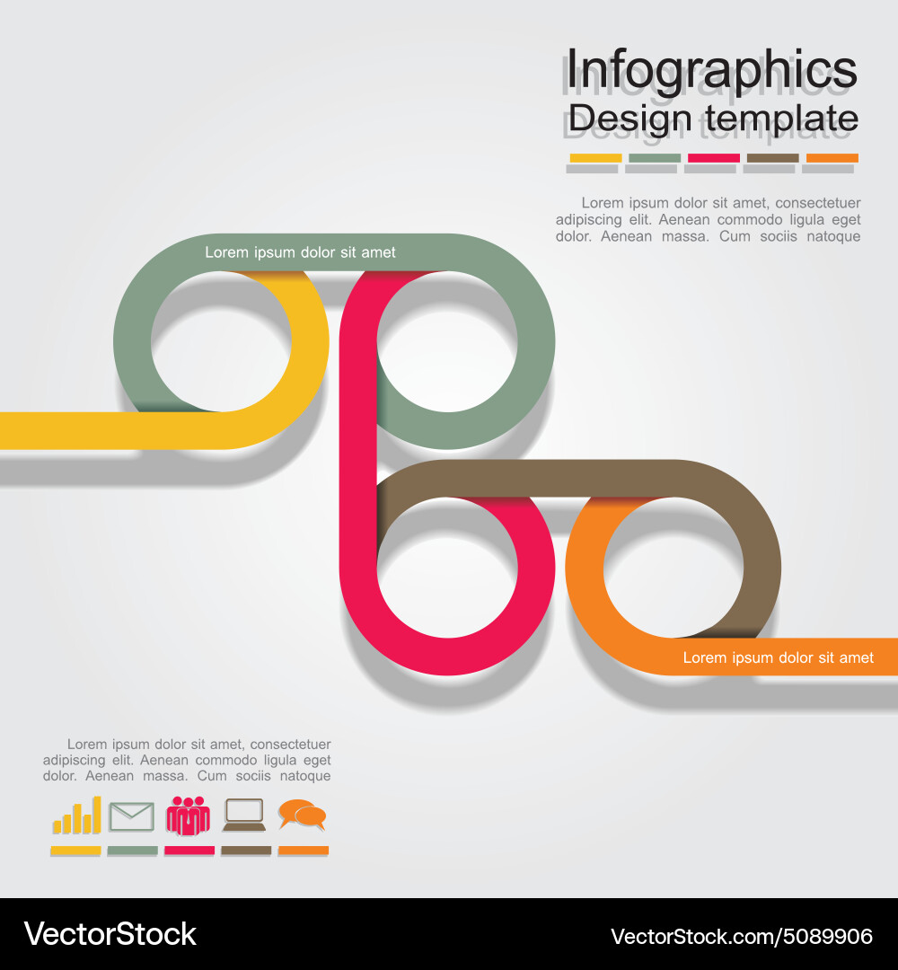 Infographic report template with lines and icons Infographic report template with lines and icons vector image