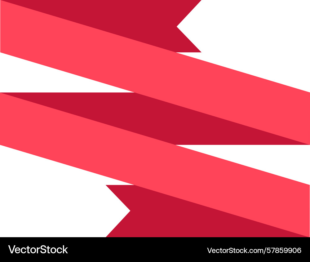 Three overlapping red ribbons creating a vibrant Three overlapping red ribbons creating a vibrant vector image