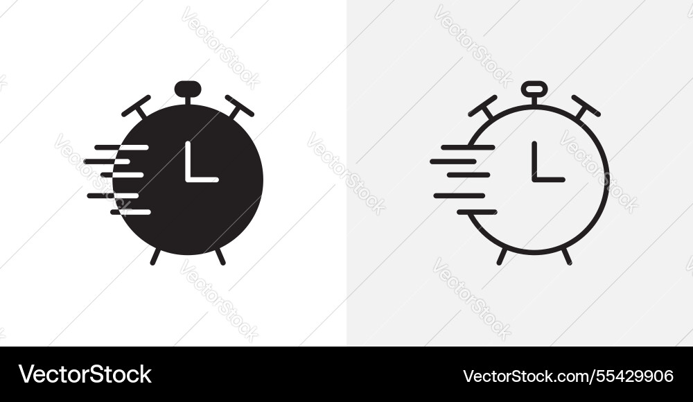 Time fast icons pack for apps and ui ux desigs Vector Image