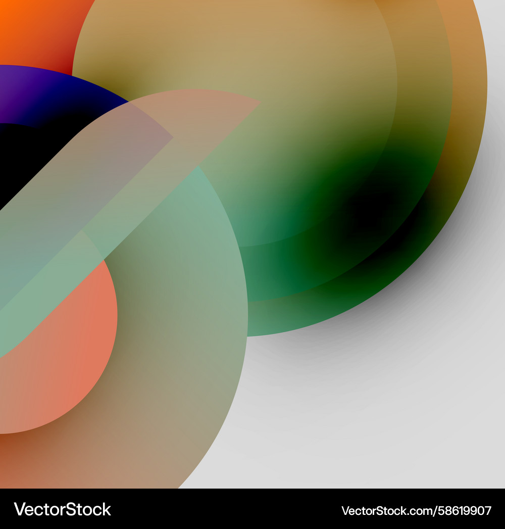 Abstract composition overlapping circles create Vector Image