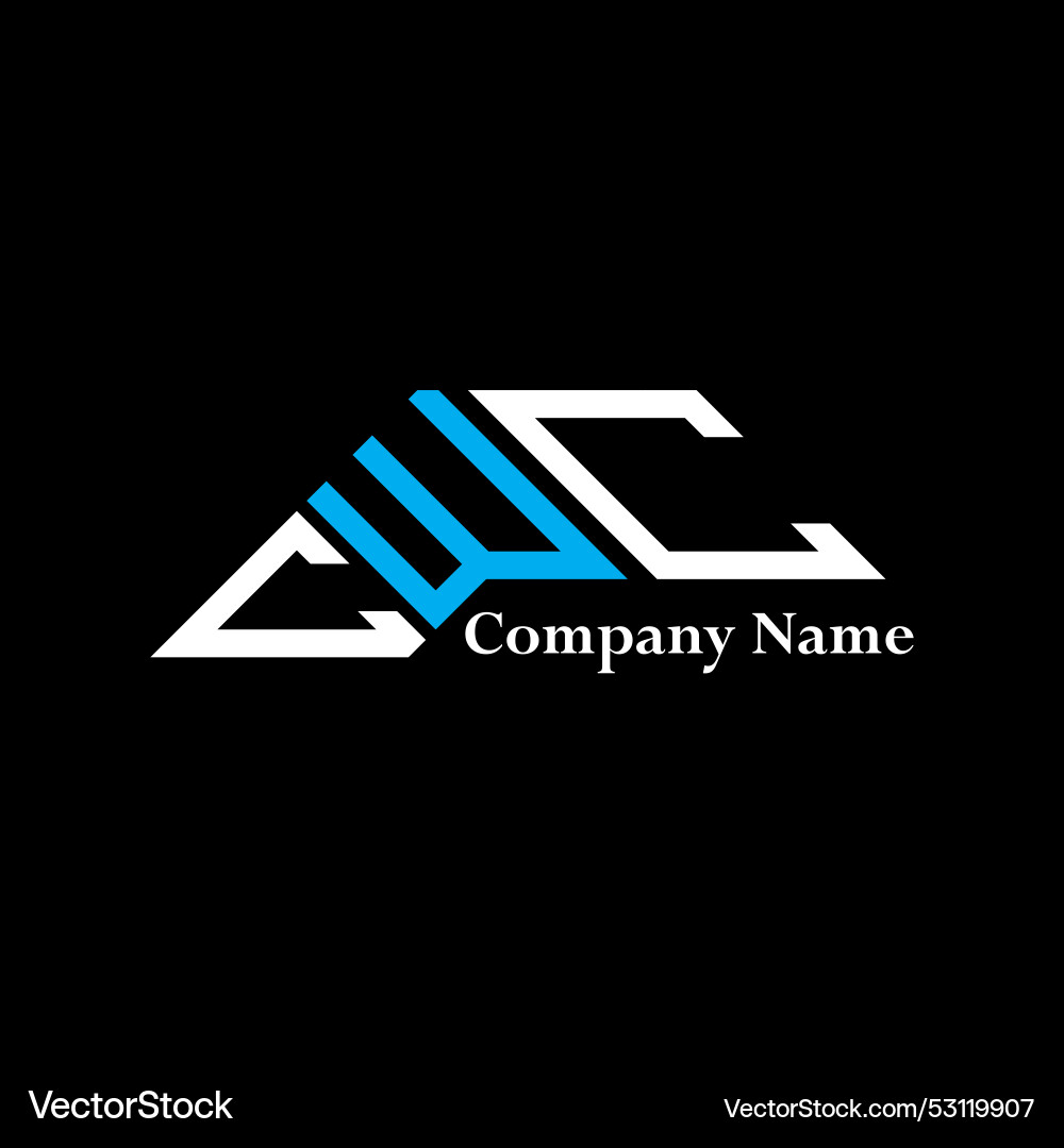 Cwc logo design simple and modern Vector Image