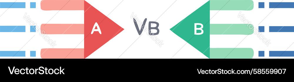 Data Flow Chart - A & B Vector Image