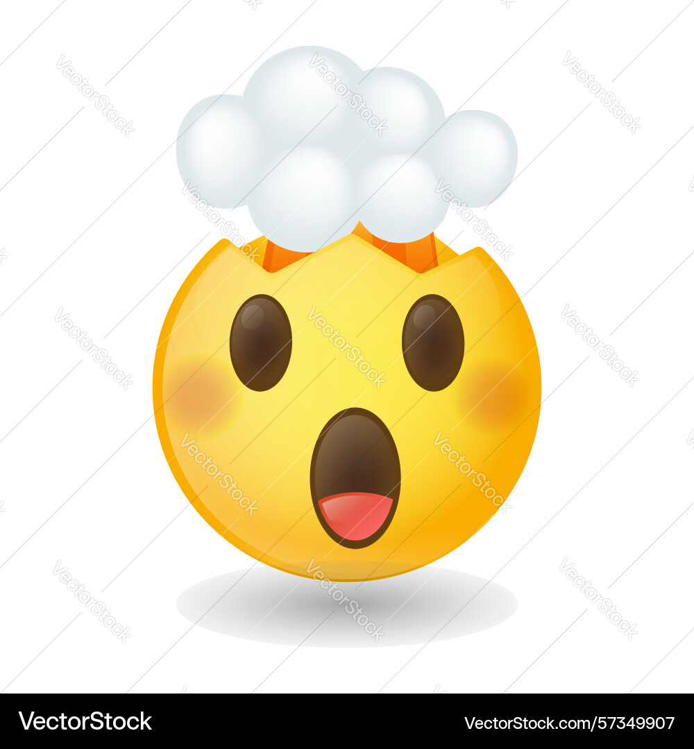Exploding emoji icon Exploding emoji icon vector image