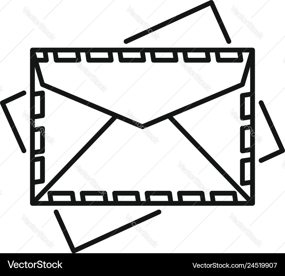 Post envelope icon outline style Post envelope icon outline style vector image