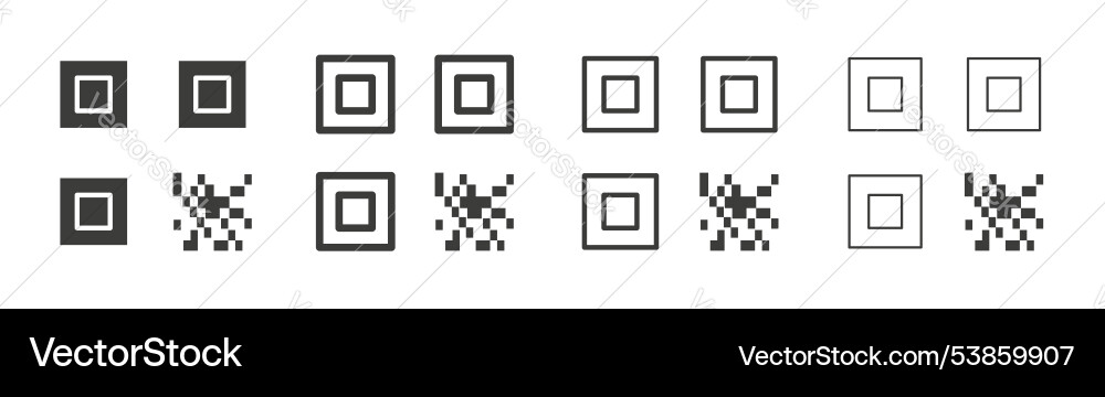 Qr code icon set Qr code icon set vector image