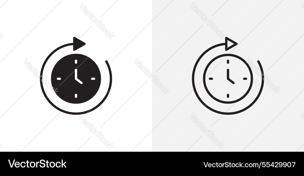 Time forward icons pack for apps and ui ux desigs Time forward icons pack for apps and ui ux desigs vector image