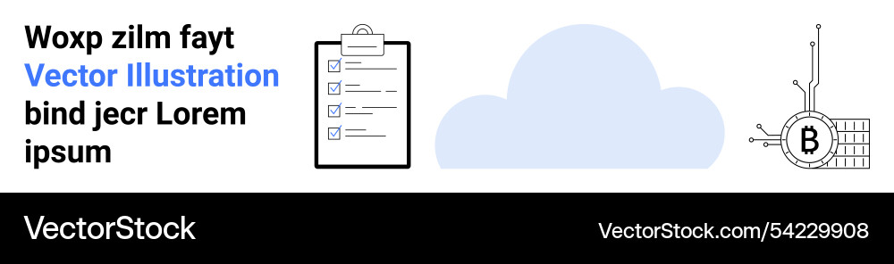 Cloud storage and blockchain concept Cloud storage and blockchain concept vector image