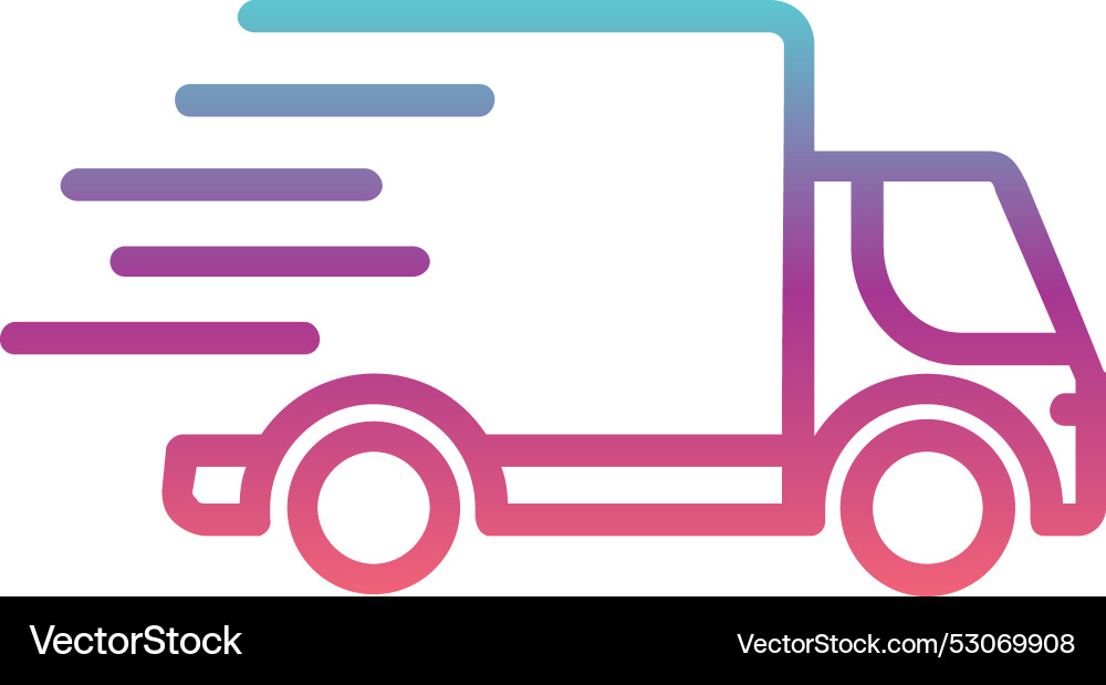 Fast delivery line gradient design Vector Image