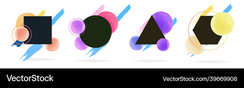 Gradient on different figures Gradient on different figures vector image