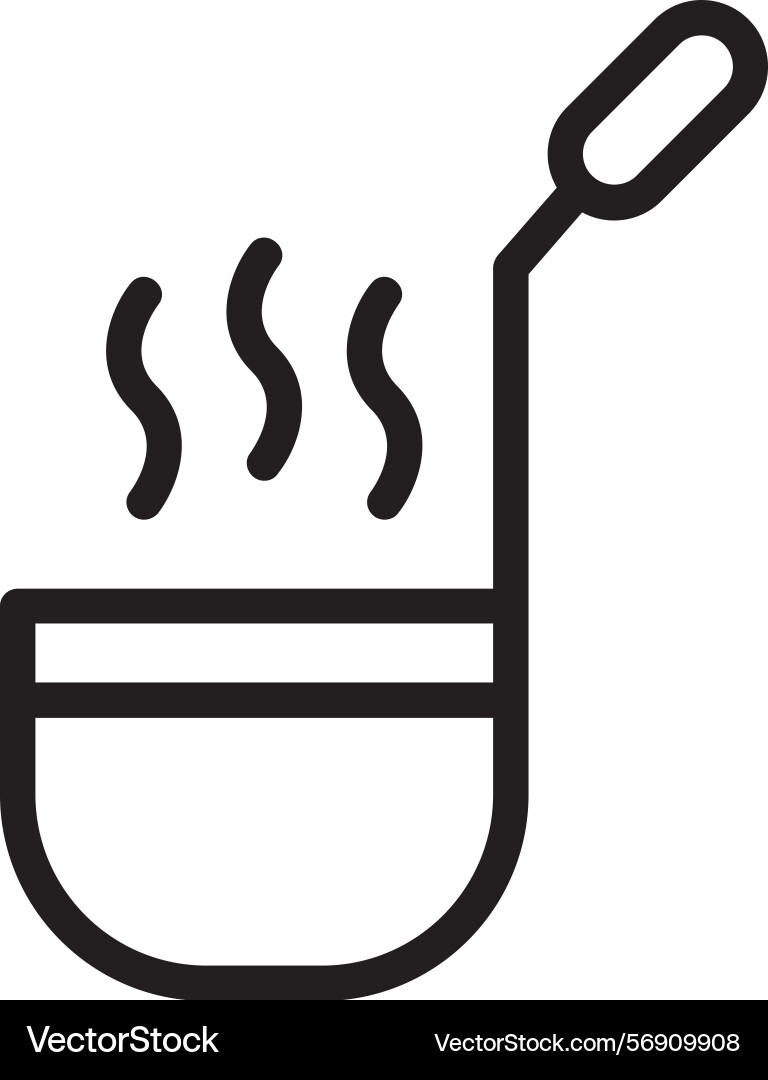 Ladle linear style icon design vector image