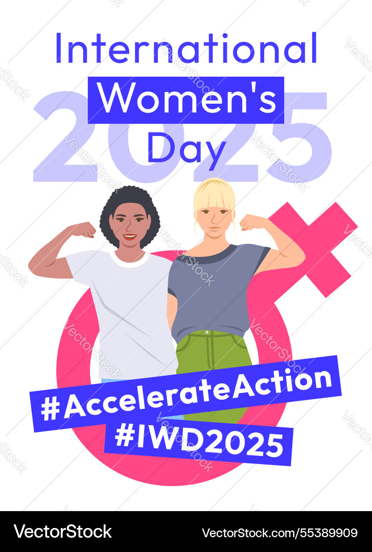 Beschleunigte Aktion internationale Frauen Tag 2025 Beschleunigte Aktion internationale Frauen Tag 2025 vektorbild