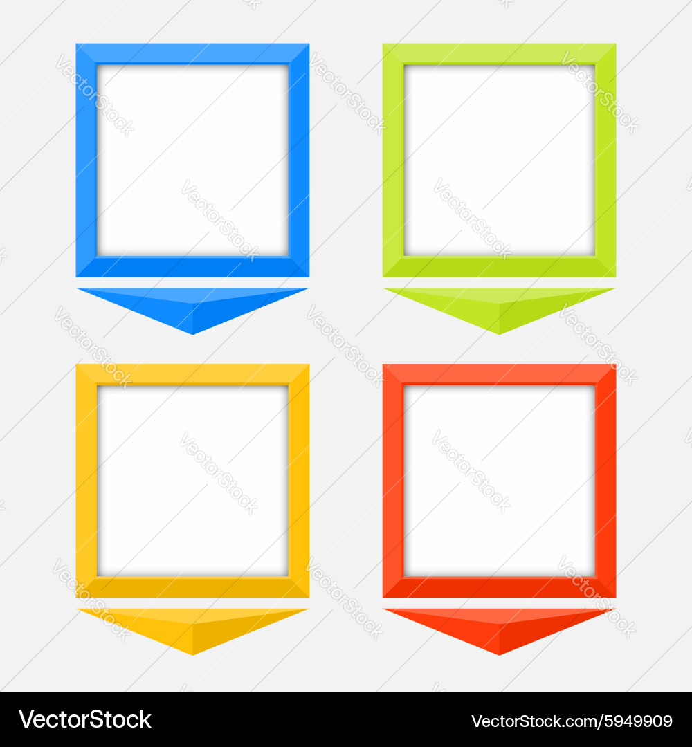 Colorful pointers with empty space vector image