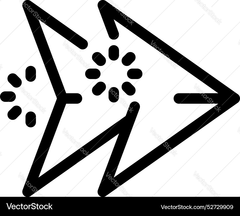 Fast forward button icon showing double arrows Fast forward button icon showing double arrows vector image