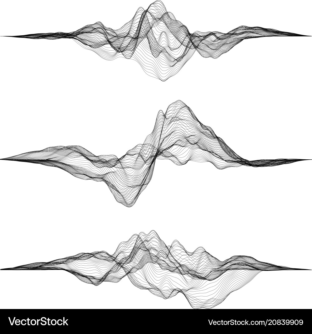 Futuristic Sound Wave UI Grid vector image