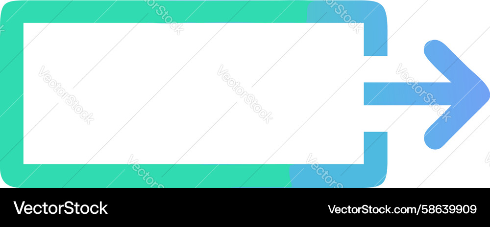 Gradient Arrow Frame UI Element Vector Image