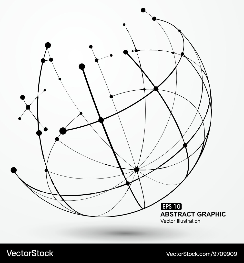Point flow line pattern composed vector image