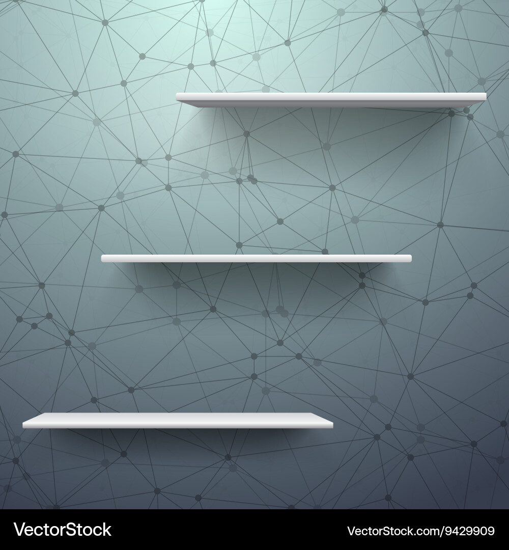 Realistic shelf eps10 empty Vector Image
