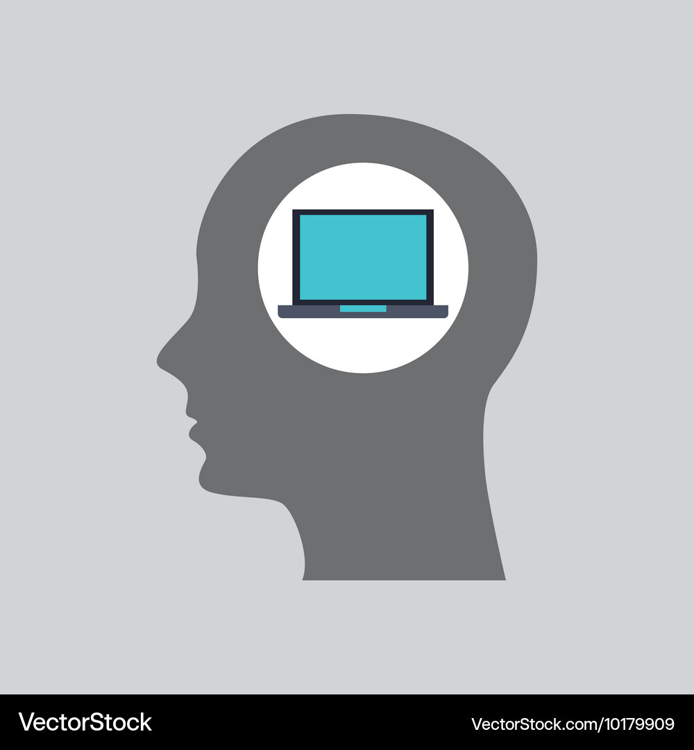 Tech computer icon Vector Image