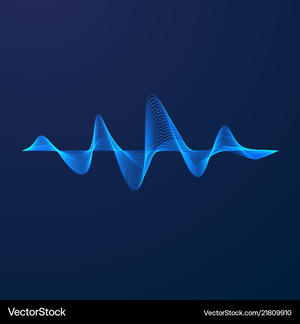 Abstract Sound Wave Pattern vector image