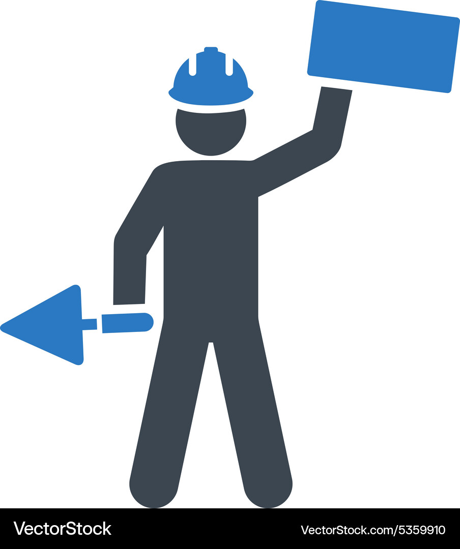 Builder icon from basic plain set Vector Image