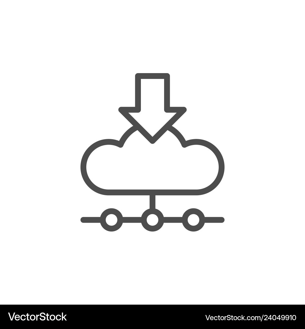 Cloud uploading line icon vector image