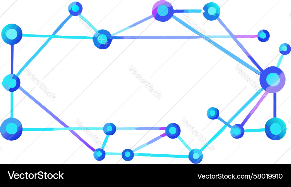Complex Data Network Structure vector image
