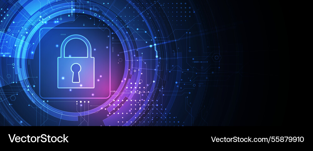 Cyber security abstract technology background Cyber security abstract technology background vector image