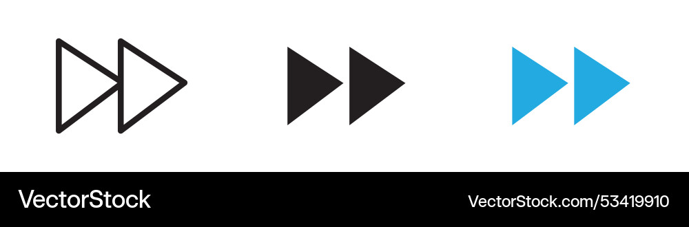 Fast forward icon thin line vector image