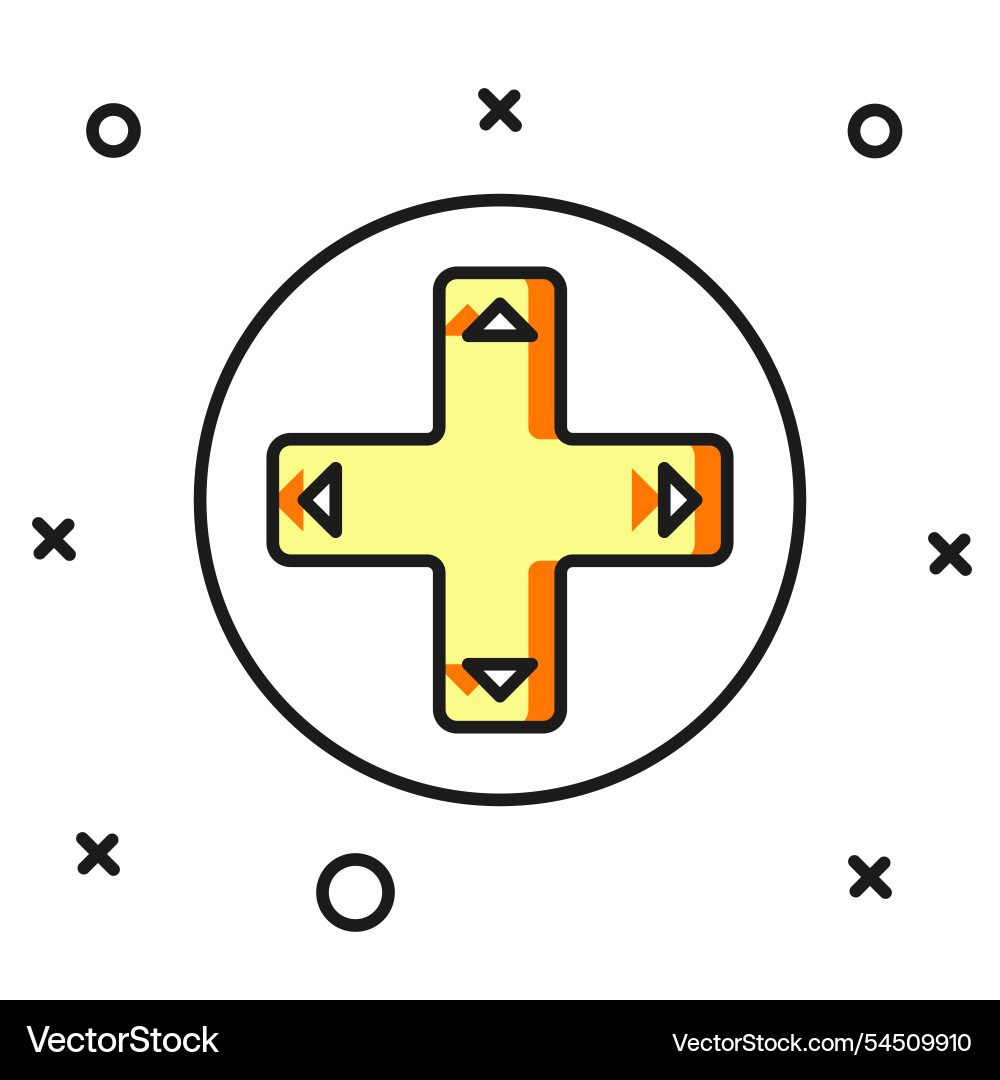 Filled outline game controller or joystick Filled outline game controller or joystick vector image