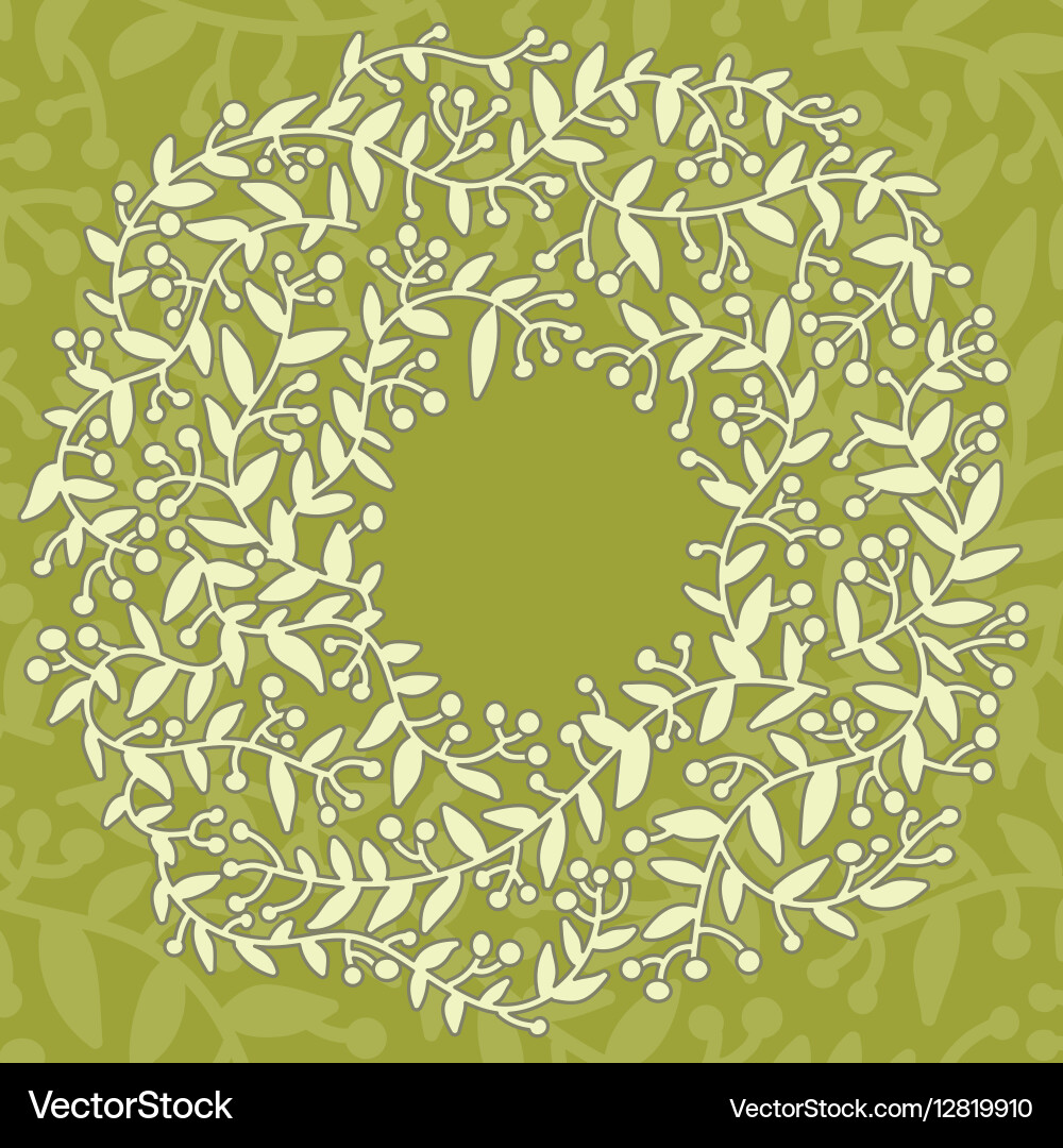 Flower pattern frame with place for your text vector image
