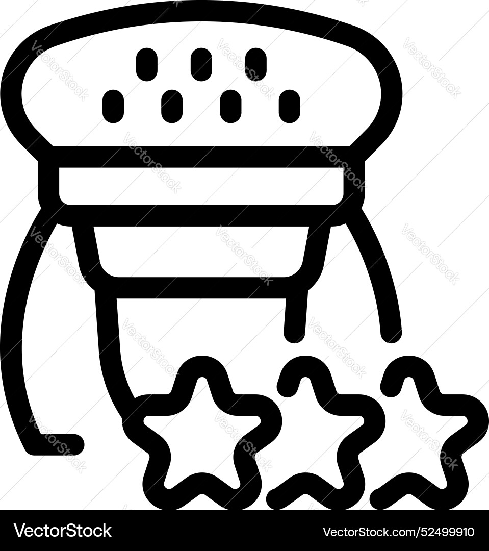 Machine creating stars artificial intelligence vector image