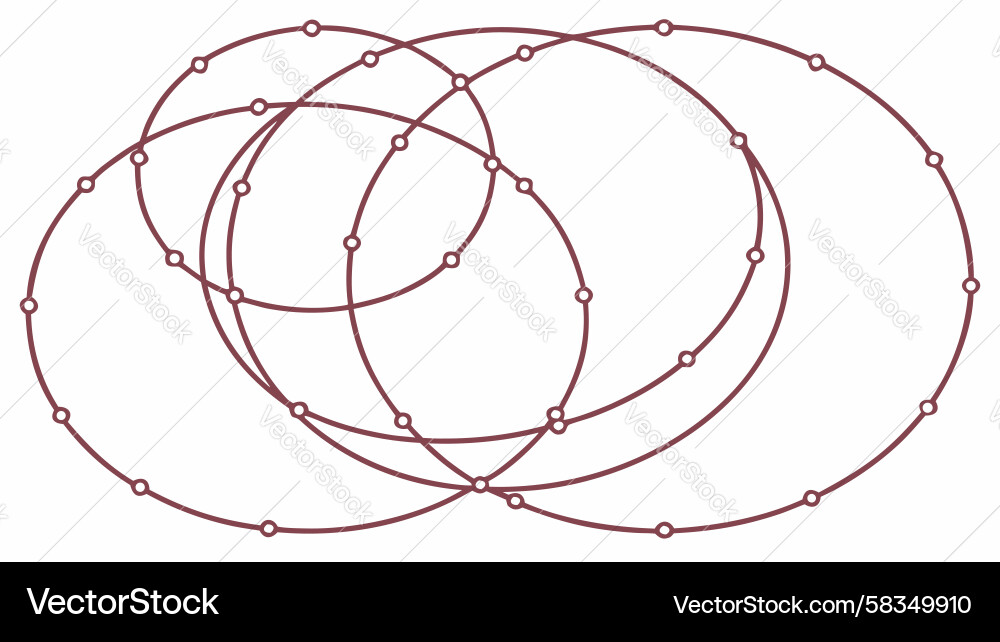 Overlapping Circles Abstract Pattern Vector Image