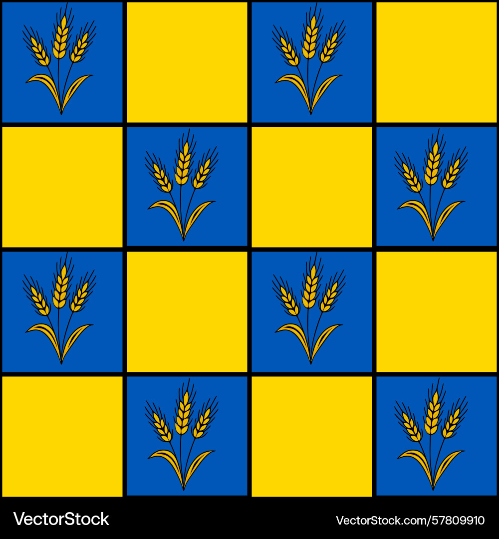Seamless pattern with stylized wheat ears Vector Image